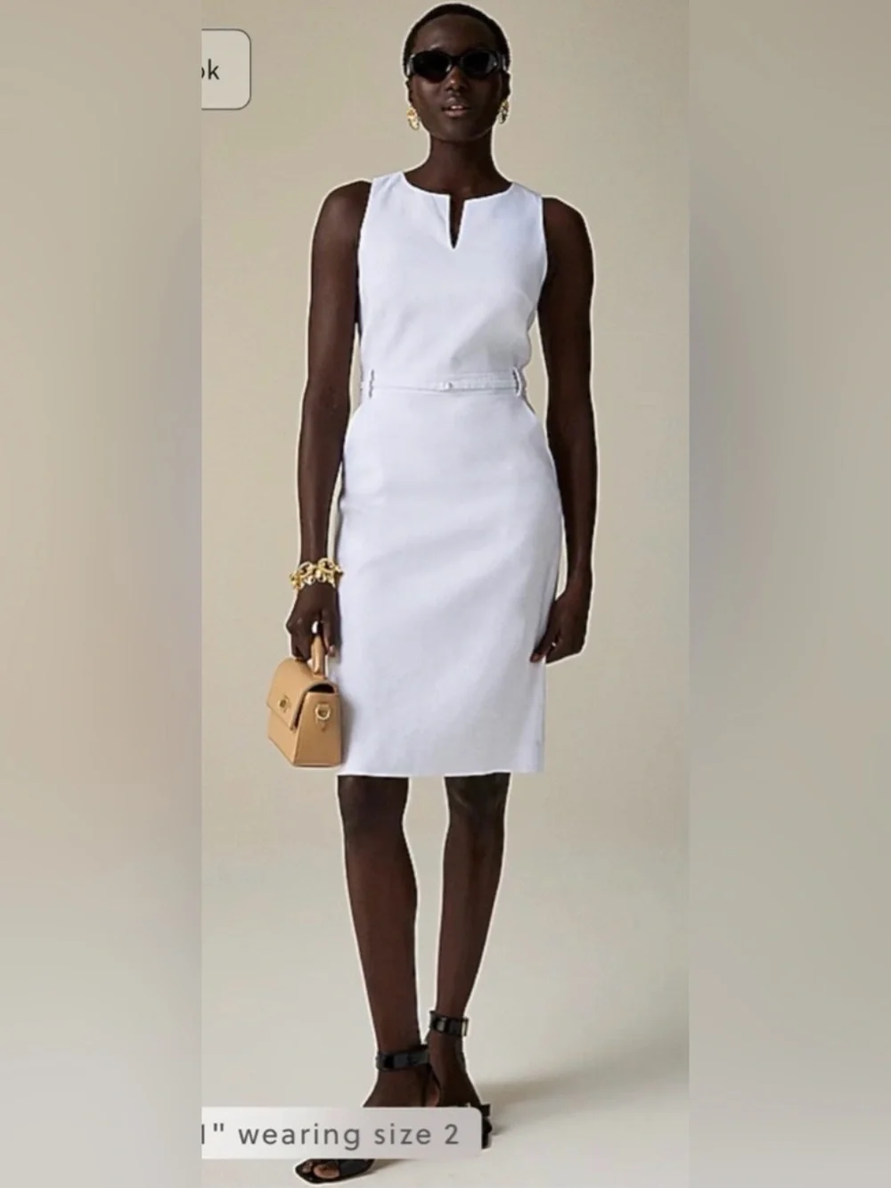 J.Crew Executive dress in stretch linen blend